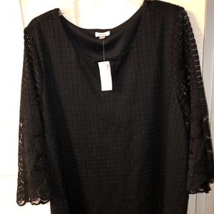 Black lace blouse new